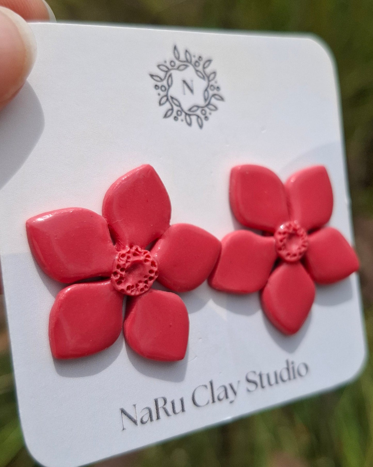 New SPRING - Pendientes Flor coral