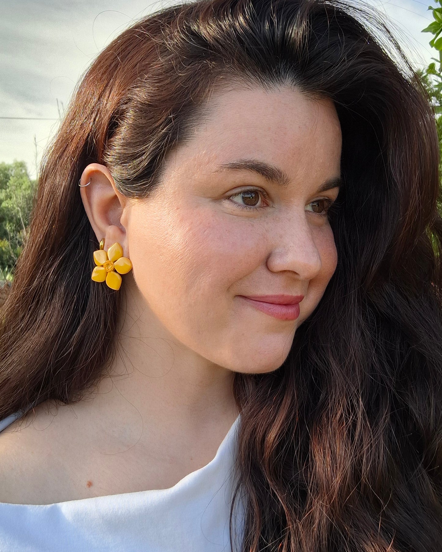 New SPRING - Pendientes Flor mostaza