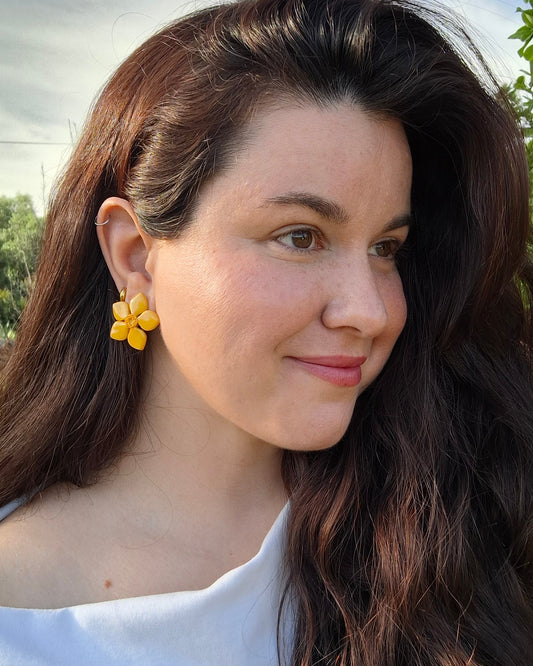 New SPRING - Pendientes Flor mostaza