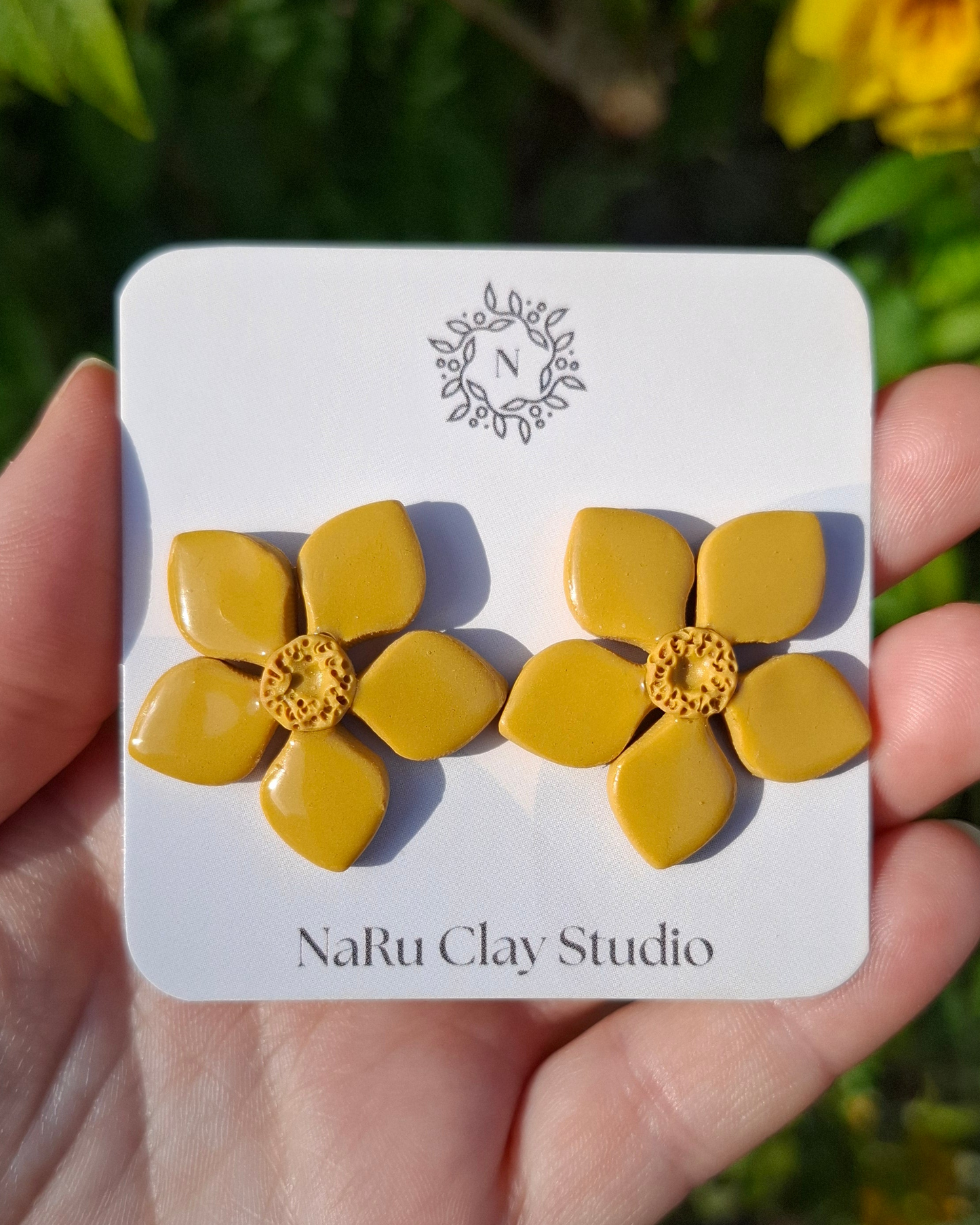 New SPRING - Pendientes Flor mostaza