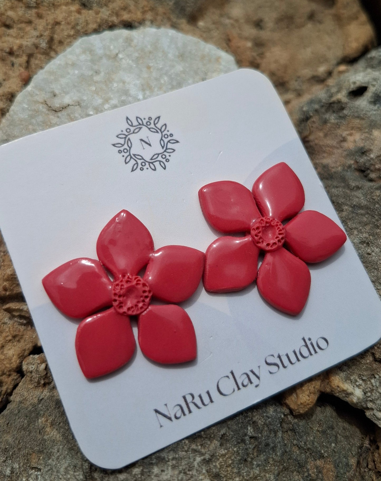 New SPRING - Pendientes Flor coral