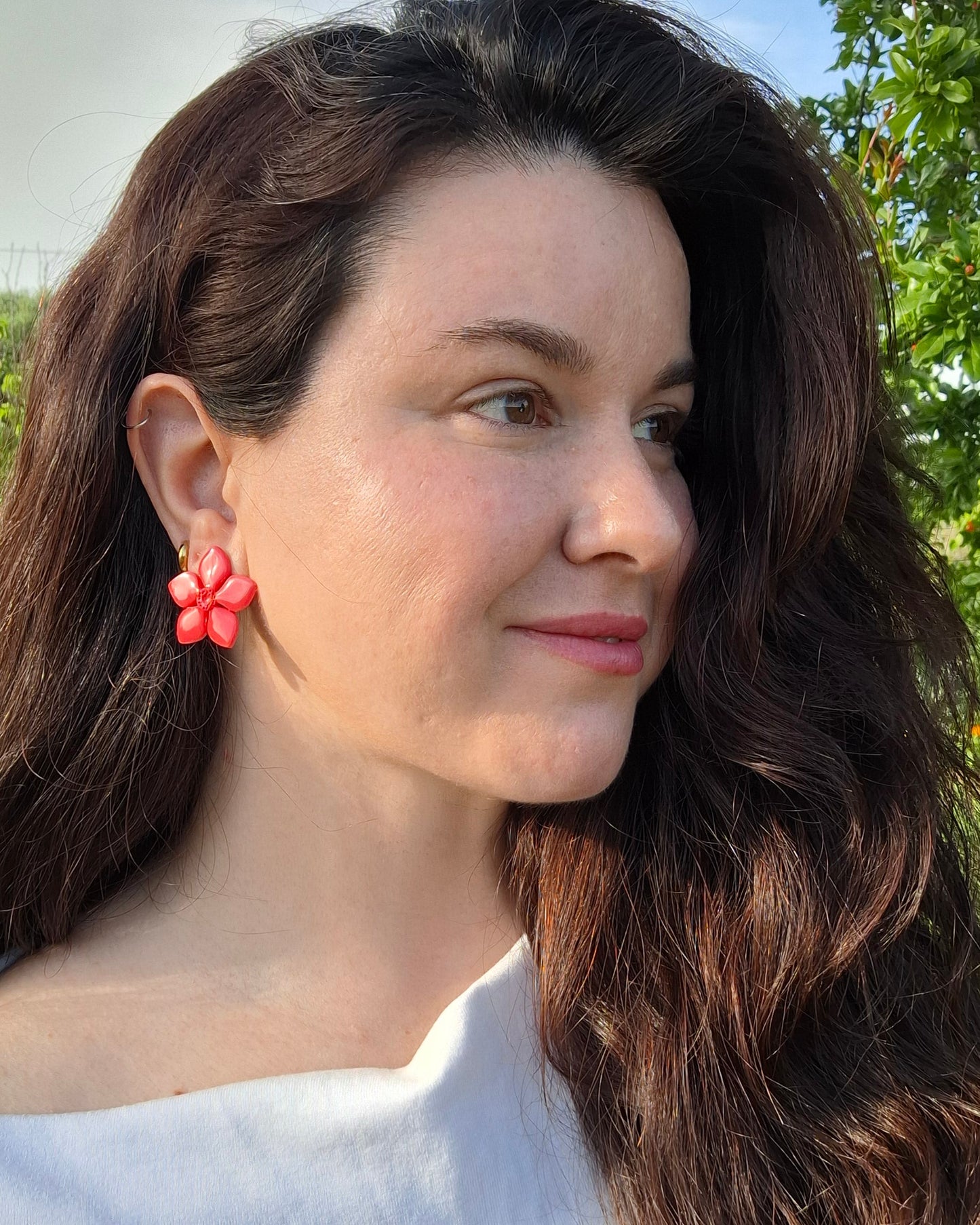 New SPRING - Pendientes Flor coral