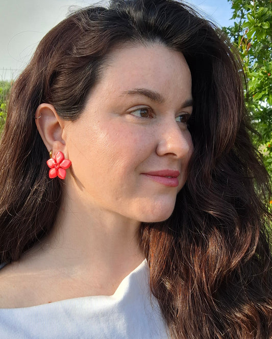 New SPRING - Pendientes Flor coral